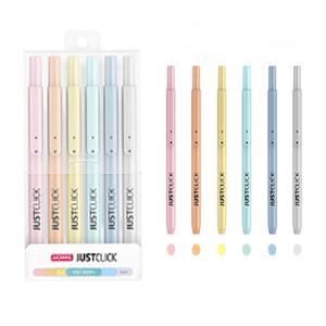 모리스 형광펜 노크식 저스트클릭 S 마일드 6색