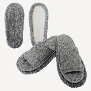 필굿리빙 청소 슬리퍼 걸레 바닥 실내화 층간소음 청소용 극세사 + 리필 세트