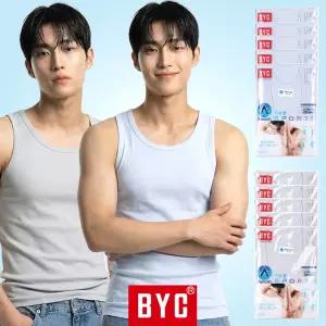 BYC 남성 런닝 세트 에어로쉬 쿨 기능성 스포츠 남자 나시 5매 BYA2117S