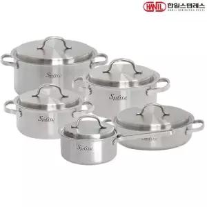 한일STS 스플릿 인덕션 통5중 스텐304 냄비세트 5종 편16+양18+20+24+전24