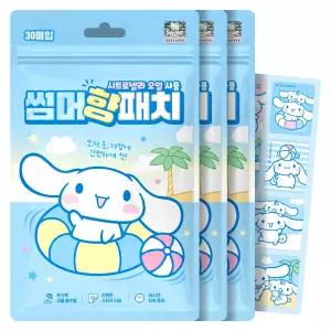 썸머패치 시나모롤 산리오 썸머 향 패치 시트로넬라 밴드 30매입 3ea