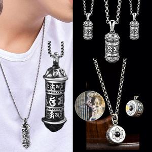 불교 목걸이 육자진언 티벳 108염주 관세음보살 부처님 빈티지 총알 부적 향수통 옴자 전운주 펜던트