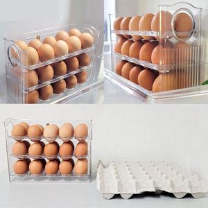 냉장고 자동 계란 트레이 3단 30구 달걀 보관함 에그 정리함 통 케이스 보관 용기