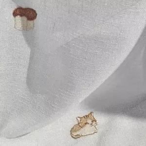 [텐바이텐]고양이 식빵 자수 식빵이냥 귀여운 화이트 속커튼 3type