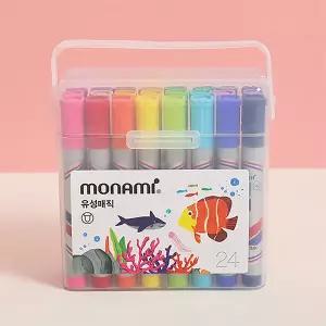 모나미 유성매직 24색 세트 (둥근닙)