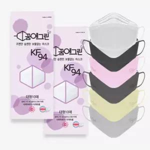 꿈에그린 Kf94 마스크 대형 10매입 x 10개(총100개/2컬러/4중)