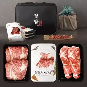 [SSG정담][정담] 함평천지한우 1+ 구이선물세트 3호 등심/채끝 1.5kg