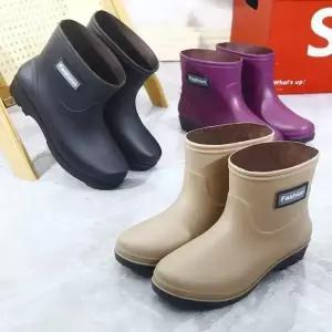 235-255 여성 미들 레인부츠 S07 캐주얼 여성 장화 신발 작업화 장마철 발목장화 워터슈즈 레인슈즈 슬리퍼