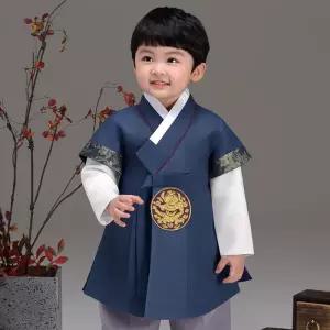 [더예한복] QT560-곤색율아 남아 아동한복