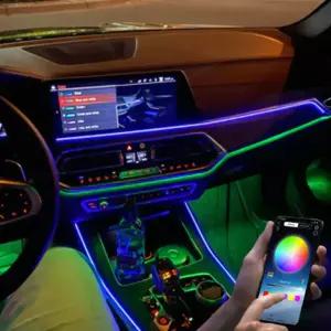 오토크루 음악반응 레인보우 RGB 엠비언트 라이트 광섬유 무드등 어플지원 AC-L01