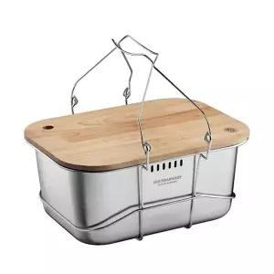 [에스테반호프] 스텐304 캠핑 다용도 설거지통 10L 아웃백 멀티 컨테이너