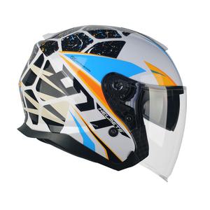 MT 썬더3 SV 젯 JAUNFRAN 글로스 화이트 오픈페이스 헬멧