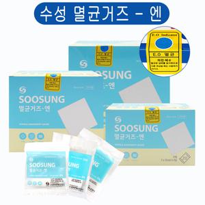 수성 멸균 거즈 엔 5cm 7.5cm 10cm 1박스 (100매) / 약국 접은 소독 드레싱 가아제 대용량 개별포장 추천