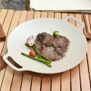 [바겐슈타이거] 그리들  36cm 아이보리 인덕션 캠핑 그리들팬 솥뚜껑 불판