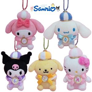 산리오인형 산리오 왕관 가방고리 인형 8cm  마이멜로디 쿠로미 시나모롤 폼폼푸린 헬로키티 애착 동물 강아지