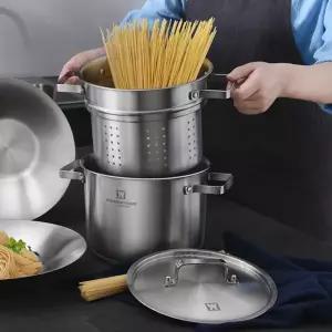 [바겐슈타이거] 인덕션 스텐 파스타 냄비 22cm 멀티팟 면삶는 냄비 채반