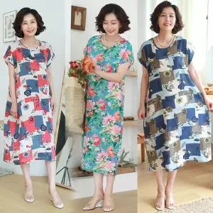 [쉬즈마담]N2663 신상 화사한 인견 단지원피스 엄마옷 선물