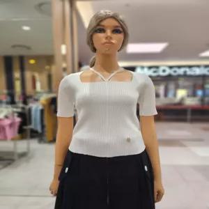 [에고이스트] 스트랩 포인트 골지 슬림 티셔츠 EQ2JK-411