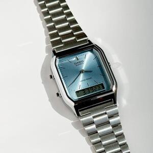 CASIO 카시오 AQ-230A-2A1 클래식 손목시계 아이스 블루