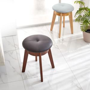 루나 원목 회전 스툴 의자 화장대 보조 간이 편한  2colors
