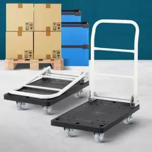 검정 사각대차 소 플라스틱 다용도 바퀴 운반 수레 차