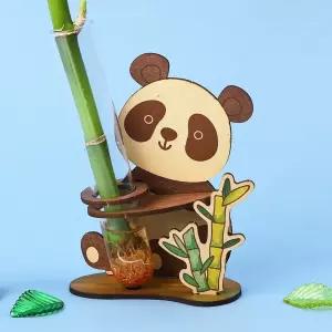 아트랄라 귀염둥이판다화병 개운죽 식물키우기 MDF 우드꽃병