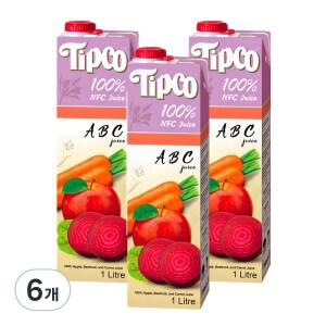 팁코 ABC 간식 음료 주스 1L 6개