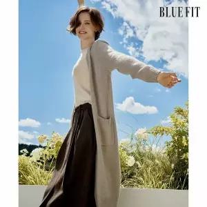 [하프클럽/블루핏]블루핏 라쿤 블렌딩 니트 코트