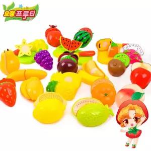 T 요정프루티 패스트푸드썰기 구성세트 228-052 소꿉 주방 놀이 음식 모형 자르기 소품