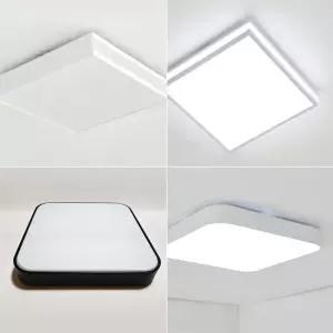 국산 LED 사각 직부등 24cm 20W 블랙 화이트 삼성칩 베란다등 천장등 콤비/이니시아