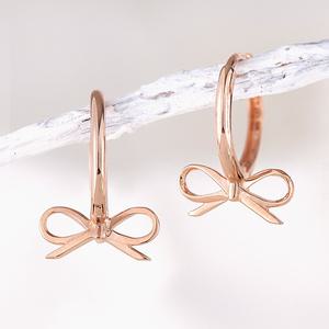 14K 18K 귀걸이 데일리 리본 여자친구 기념일 선물 볼드 앨리스 리본 금귀걸이