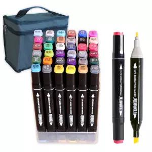 B0B 부직포 트윈마카 36색 전문가용 마카펜 드로잉 양면 촉 터치필 디자인 가방형 디자인마카