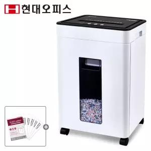 [현대오피스] 중형 문서세단기 PK-2012CX +오일페이퍼 파지함20L 1회20매 저소음 종이파쇄기 사무실