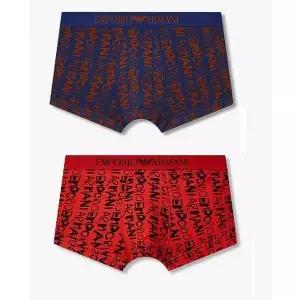 [EMPORIO ARMANI](강남점)남성 리피트 로고 패턴 밴딩 드로즈 2종 SET(0814312012,0814312014)