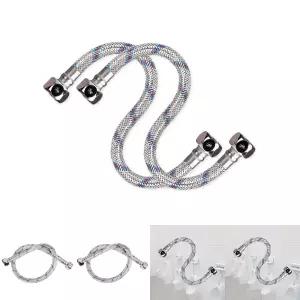 세면기 고압 호스 60cm 2개 수도 연결 관/주방 욕실 화장실 배관 씽크대 부엌 가정용 다용도 줄 수전