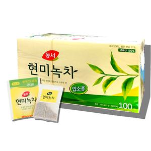 동서 현미녹차 100T 녹차티백 사무실 가정용 티백차