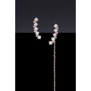 [하지나][HAZINA] Etoile Mismatched Dramatic Earrings - Rosegold