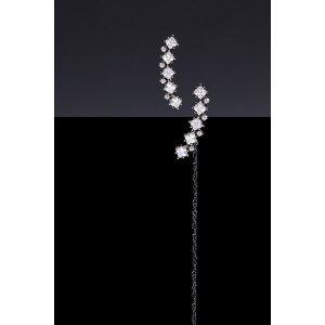 [하지나][HAZINA] Etoile Mismatched Dramatic Earrings - Noir