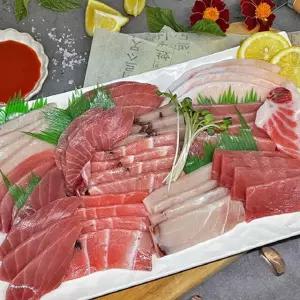 참다랑어 눈다랑어 황다랑어 황새치 참치회 오마카세 세트