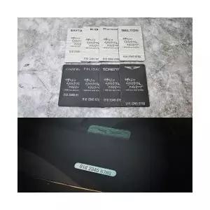 MLC Safe 양면 주차번호판 차대번호 타입 제네시스 G80 GV70 GV80 카니발KA4 쏘렌토MQ4 올뉴쏘렌토 싼타페MX5 아이오닉5 제네시스G90  