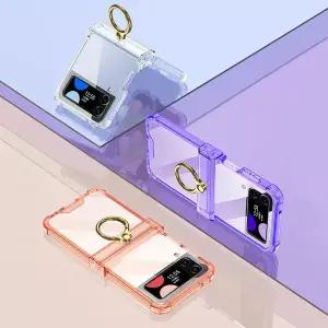 쿠펀 갤럭시 z플립4 투명 고리 링 힌지보호 젤리 케이스