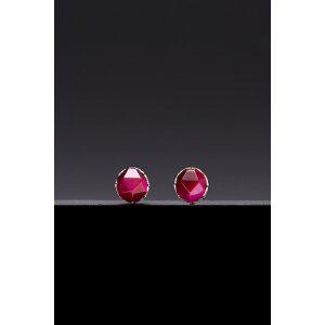 [하지나][HAZINA] 8mm Cherry Tigereyes Core Earrings [OptionEarclip 귀찌]