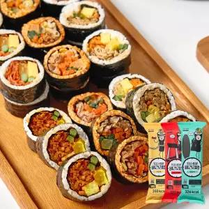 간편 저당 김밥 6종 6팩 세트 현미 곤약밥 냉동 간편식 곤약볶음밥 비건 식단