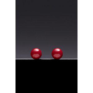 [하지나]12mm Red Pearl Core Earrings [Option-Earclip 귀찌]