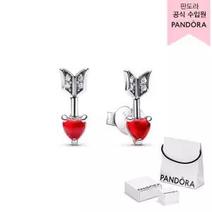 [롯데백화점]판도라 [백화점 보증서 제공] 애로우 & 무라노 글라스 하트 스터드 이어링 293668C01