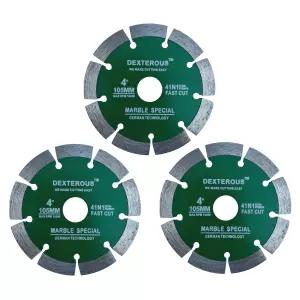 망고테크 프로 그라인더날 석재 콘크리트용 4인치 105mm 3개입 마른날 다이아몬드휠 콘크리트 절단석 돌날 화강암 컷팅 그라인더휠