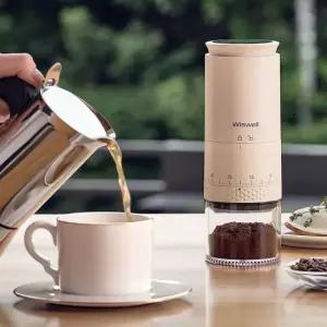위즈웰 아로마 무선 커피그라인더 휴대용 여행용 가정용 기계 38단계 WSG-9900