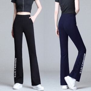 힙제이 부츠컷팬츠 4XL 여성용 레터링 밴딩