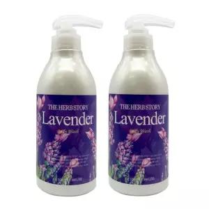 더허브스토리 바디워시, 라벤더, 500ml, 2개