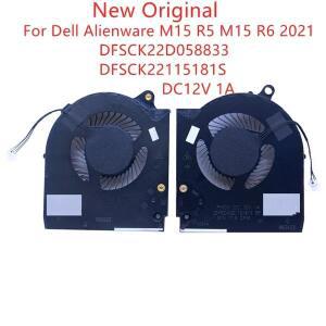 델 에일리언웨어 M15 R5 R6 2021 선풍기노트북 CPU GPU 냉각 FAN DFSCK22D058833 DFSCK22115181S DC12V 1A